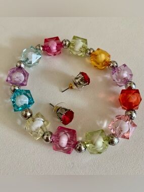 Girlhood core Y2k Bracelet and Earings set